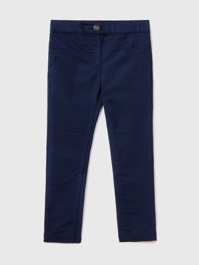 Dark Blue Kids' Benetton Stretch Cotton Blend Jeggings | AU629539