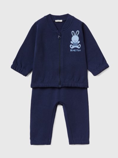 Dark Blue Kids' Benetton Sweat Sports Dungarees | AU760913