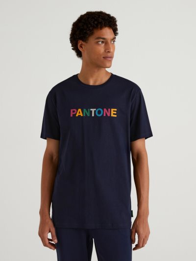 Dark Blue Men's Benetton Benettonxpantone™ Short Sleeve T-shirts | AU463884