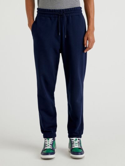 Dark Blue Men's Benetton Warm Sweat Joggers | AU048768