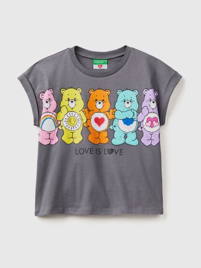 Dark Grey Kids' Benetton Care Bears™ 100% Cotton Short Sleeve T-shirts | AU555021