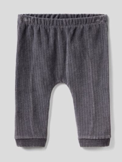 Dark Grey Kids' Benetton Chenille Animal Trousers | AU308145