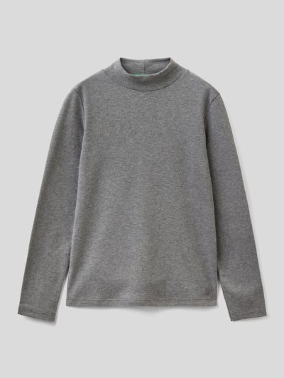 Dark Grey Kids' Benetton Pure Organic Cotton Long Sleeve T-shirts | AU620472