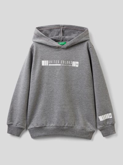 Dark Grey Kids' Benetton Warm Hoodie | AU544796