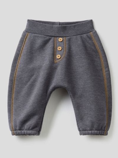 Dark Grey Kids' Benetton Warm Marl Fabric Trousers | AU835129