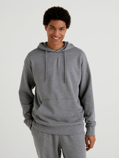 Dark Grey Men's Benetton Warm Hoodie | AU785275