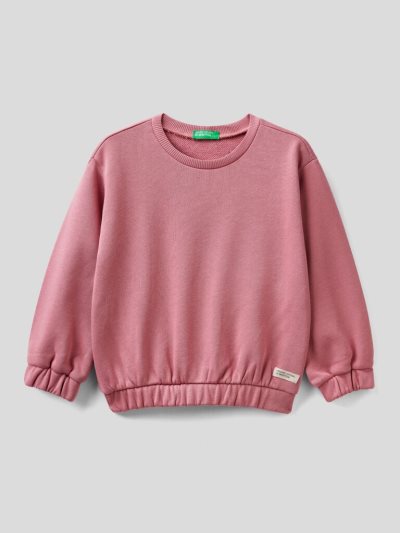 Dark Mauve Kids' Benetton Crew Neck Organic Cotton Sweatshirt | AU014521