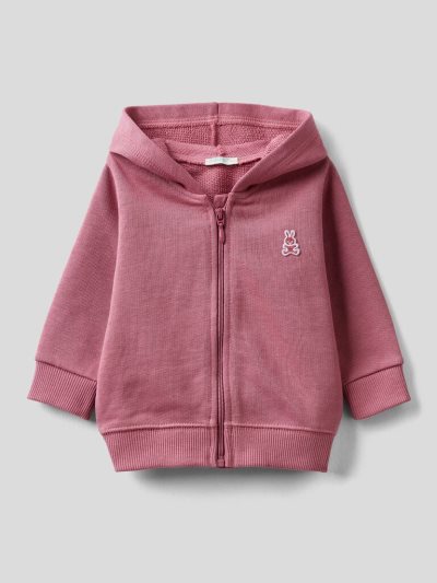 Dark Mauve Kids' Benetton Organic Cotton Hooded Sweatshirt | AU393712