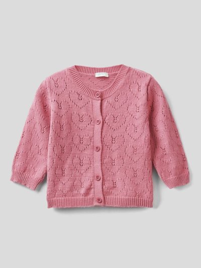 Dark Mauve Kids' Benetton Viscose Blend Cardigan | AU655187