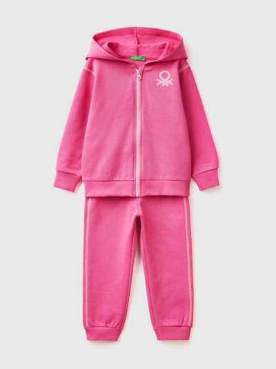 Fuchsia Kids' Benetton 100% Cotton Sweat Tracksuits | AU481479