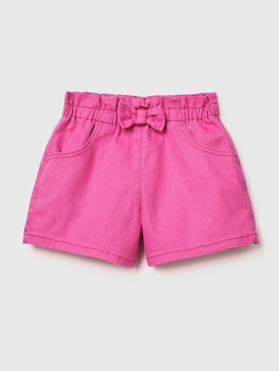 Fuchsia Kids' Benetton Elastic Waist Shorts | AU970256