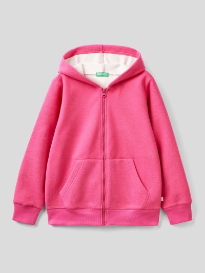 Fuchsia Kids' Benetton Fleece Hoodie | AU256876