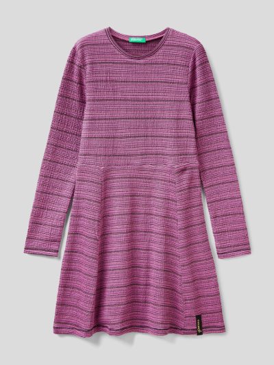 Fuchsia Kids' Benetton Flowy Lurex Dress | AU620607