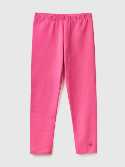 Fuchsia Kids' Benetton Stretch Cotton Leggings | AU100347