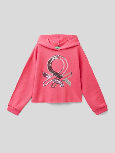 Fuchsia Kids' Benetton Warm Hoodie | AU091330