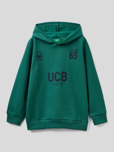 Green Kids' Benetton Warm Hoodie | AU730817