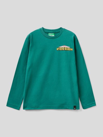 Green Kids' Benetton Warm "My Hero Academia" Long Sleeve T-shirts | AU404688