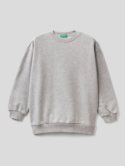 Grey Kids' Benetton 100% Cotton Oversized Sweatshirt | AU338078