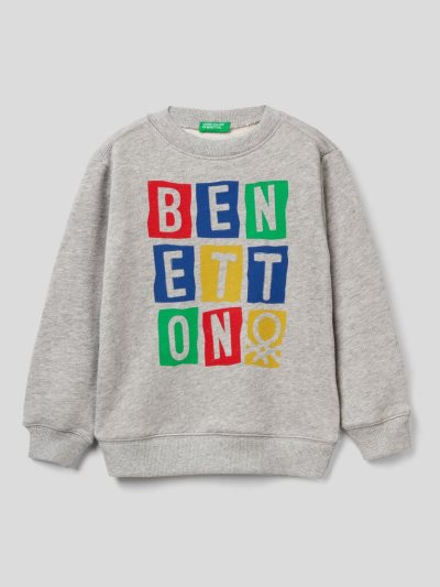 Grey Kids' Benetton 100% Organic Cotton Sweatshirt | AU471077