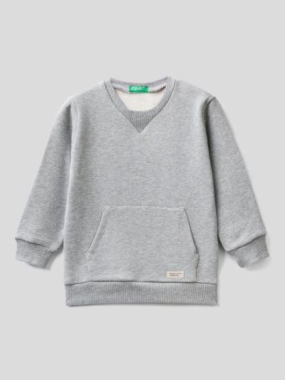 Grey Kids' Benetton Crew Neck Organic Cotton Sweatshirt | AU529140