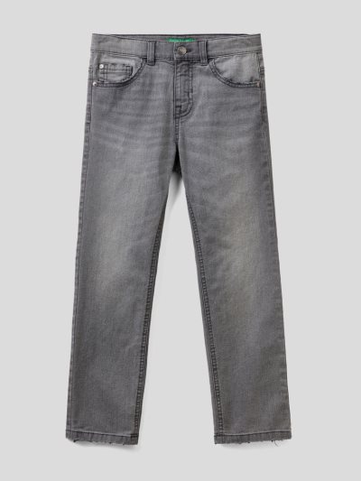 Grey Kids' Benetton Eco-recycle Slim Fit Jeans | AU179350