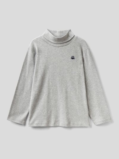 Grey Kids' Benetton Long Sleeve Turtle Neck T Shirts | AU543631