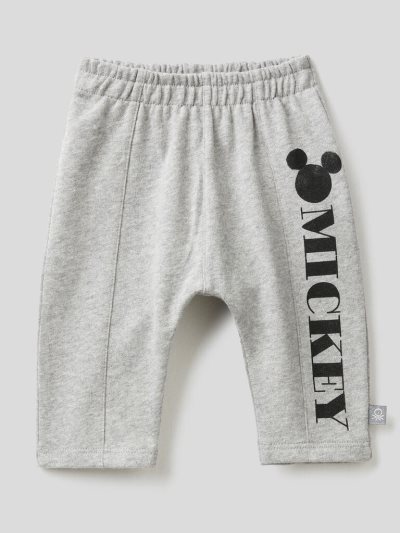 Grey Kids' Benetton Mickey Mouse Warm Sweat Joggers | AU431450