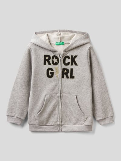 Grey Kids' Benetton Organic Cotton Hooded Hoodie | AU253014