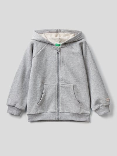 Grey Kids' Benetton Organic Cotton Hoodie | AU088802