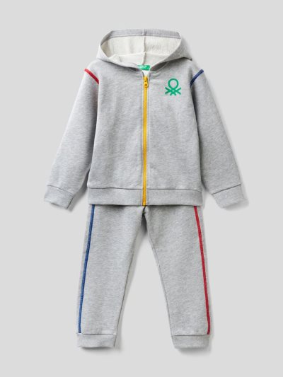 Grey Kids' Benetton Organic Cotton Sweat Tracksuits | AU972214