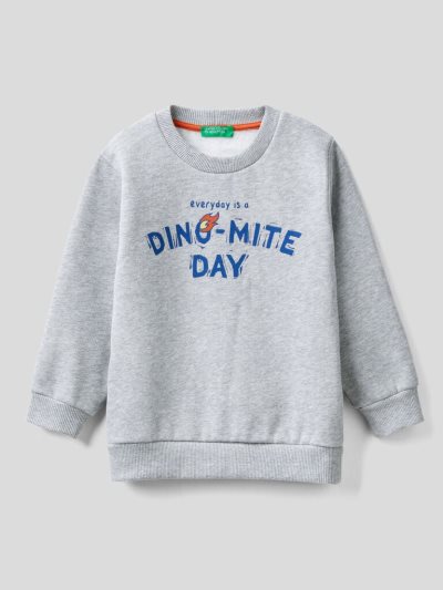 Grey Kids' Benetton Pullover Print Sweatshirt | AU722197