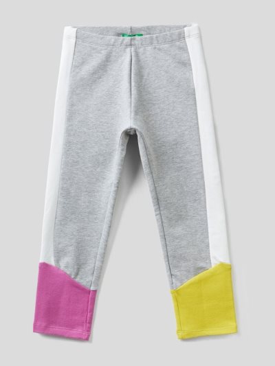 Grey Kids' Benetton Warm Color Block Leggings | AU342825