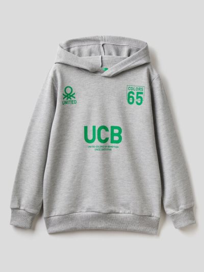 Grey Kids' Benetton Warm Hoodie | AU425065