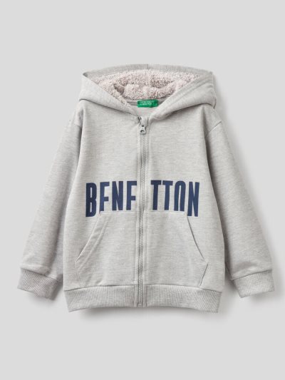 Grey Kids' Benetton Warm Lined Hood Hoodie | AU125246