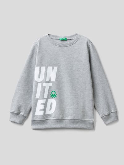 Grey Kids' Benetton Warm Logo Sweatshirt | AU533050