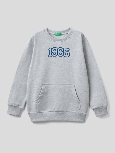 Grey Kids' Benetton Warm Print Sweatshirt | AU309615