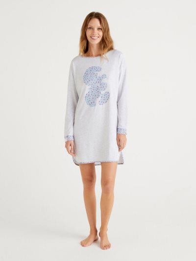 Grey Women's Benetton Nightshirt Smurfs Print Nightshirts | AU716803