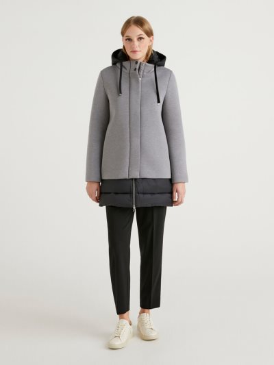 Grey Women's Benetton Padded Details Jackets | AU846454