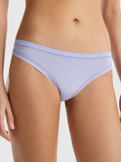 Lavender Women's Benetton Brazilian Super Stretch Organic Cotton Knickers | AU265708