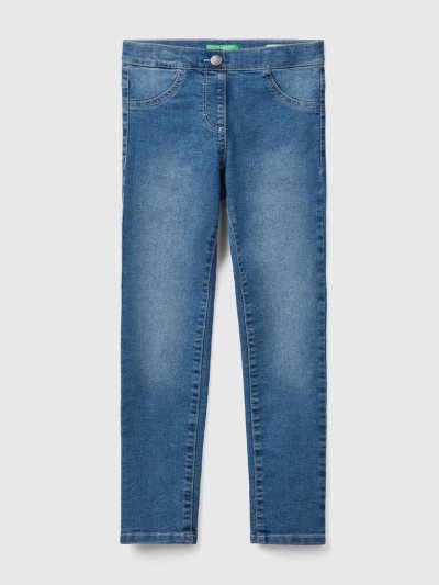 Light Blue Kids' Benetton Eco-recycle Denim Jeggings | AU770148