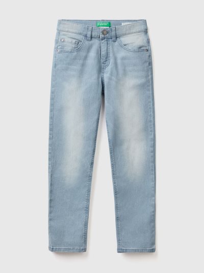 Light Blue Kids' Benetton Eco-recycle Slim Fit Jeans | AU114681