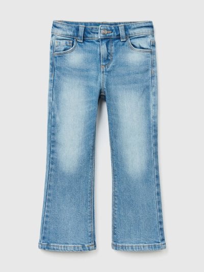 Light Blue Kids' Benetton Five Pocket Flared Jeans | AU070359