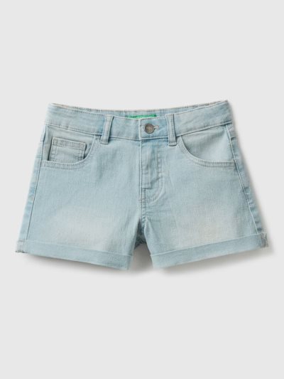 Light Blue Kids' Benetton Jean "Eco-recycle" Denim Shorts | AU465014