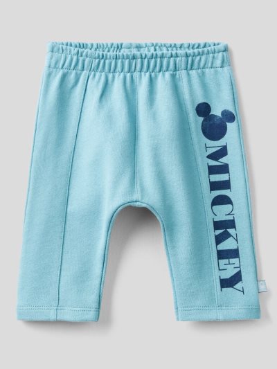 Light Blue Kids' Benetton Mickey Mouse Warm Sweat Joggers | AU181271