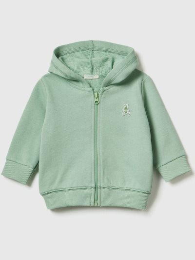 Light Green Kids' Benetton Organic Cotton Hooded Sweatshirt | AU613958