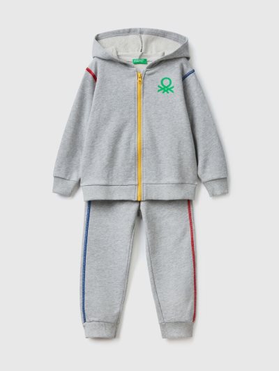 Light Grey Kids' Benetton 100% Cotton Sweat Tracksuits | AU669299