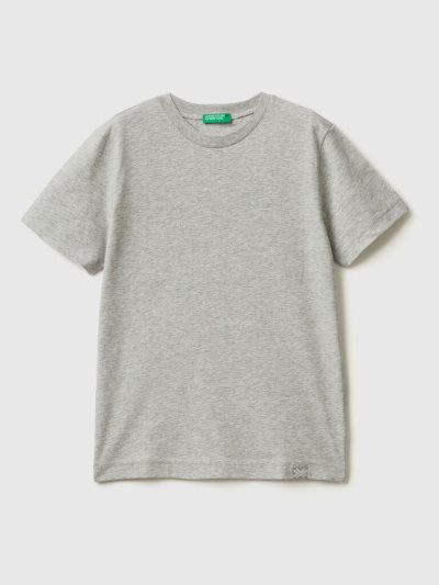 Light Grey Kids' Benetton Organic Cotton Short Sleeve T-shirts | AU518406