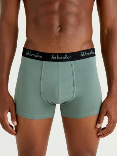 Light Grey Men's Benetton Stretch Organic Cotton Boxers | AU746516