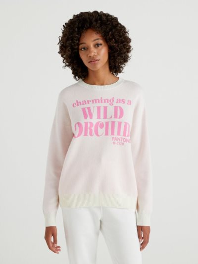 Light Pink Women's Benetton Benettonxpantone™ Crew Neck Sweaters | AU677727