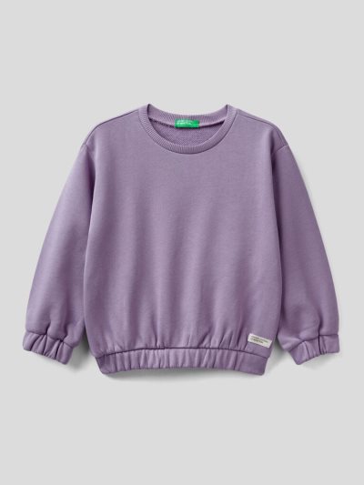 Lilac Kids' Benetton Crew Neck Organic Cotton Sweatshirt | AU163850